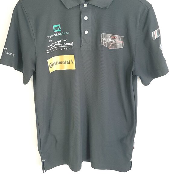 Montaplast Land Motorsport IMSA Graphic Polo Shirt Men's Small Gray Hakro - Picture 2 of 11